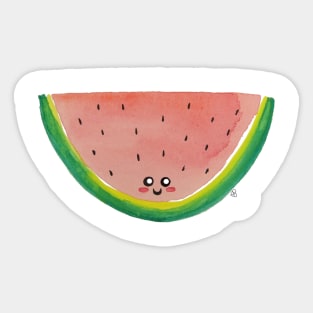 WaterColorMelon - A Cute Watermelon Slice Sticker